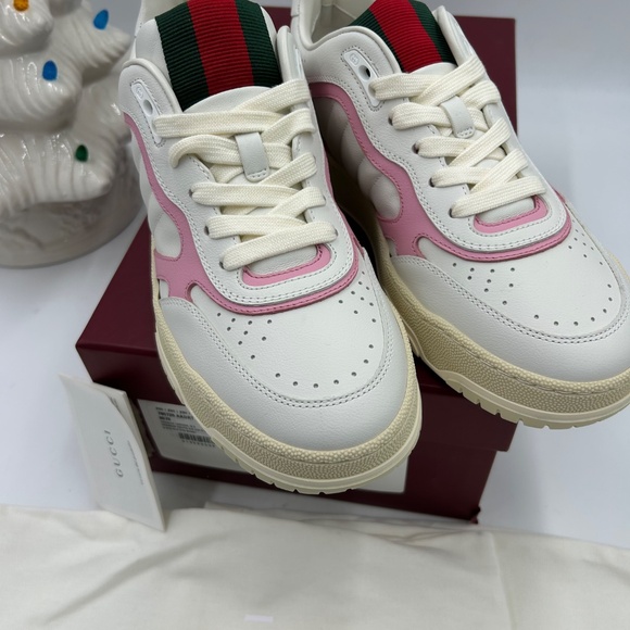Women’s re-web leather sneakers, white and pink size 38.5 Italy - Picture 11 of 11